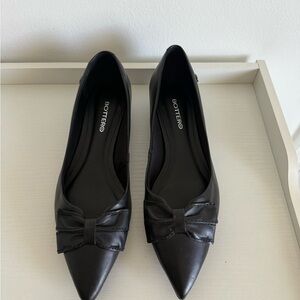 Women's Black Bow Flats